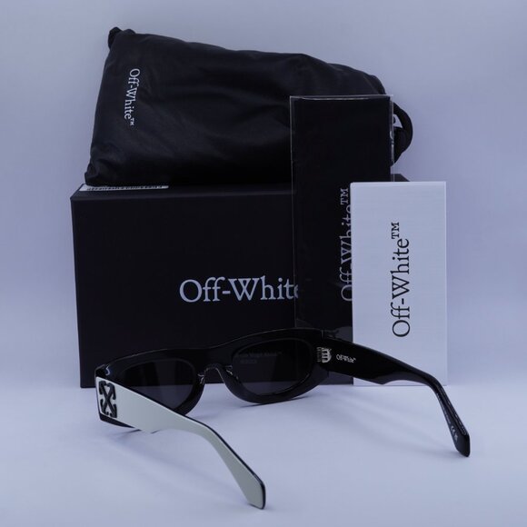 Off-White OERI13O ORLANDO 0107 Oval Sunglasses – White/Black main image 5